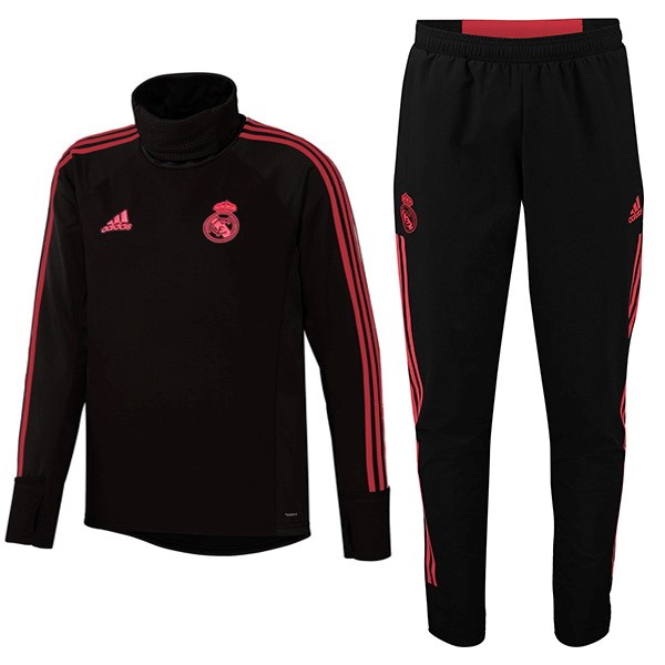 Trainingsanzug Woolen Real Madrid 2018-19 Schwarz Fussballtrikots Günstig